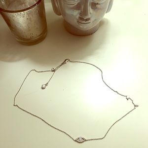 Crislu diamond evil eye necklace